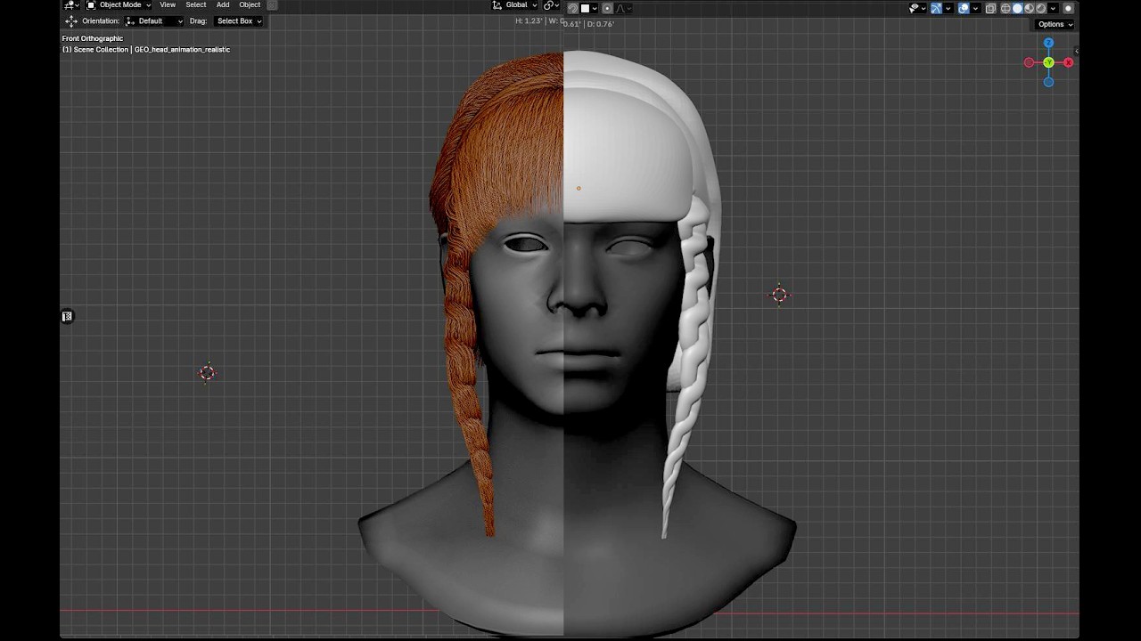 Реалистичные волосы за считанные секунды в Blender