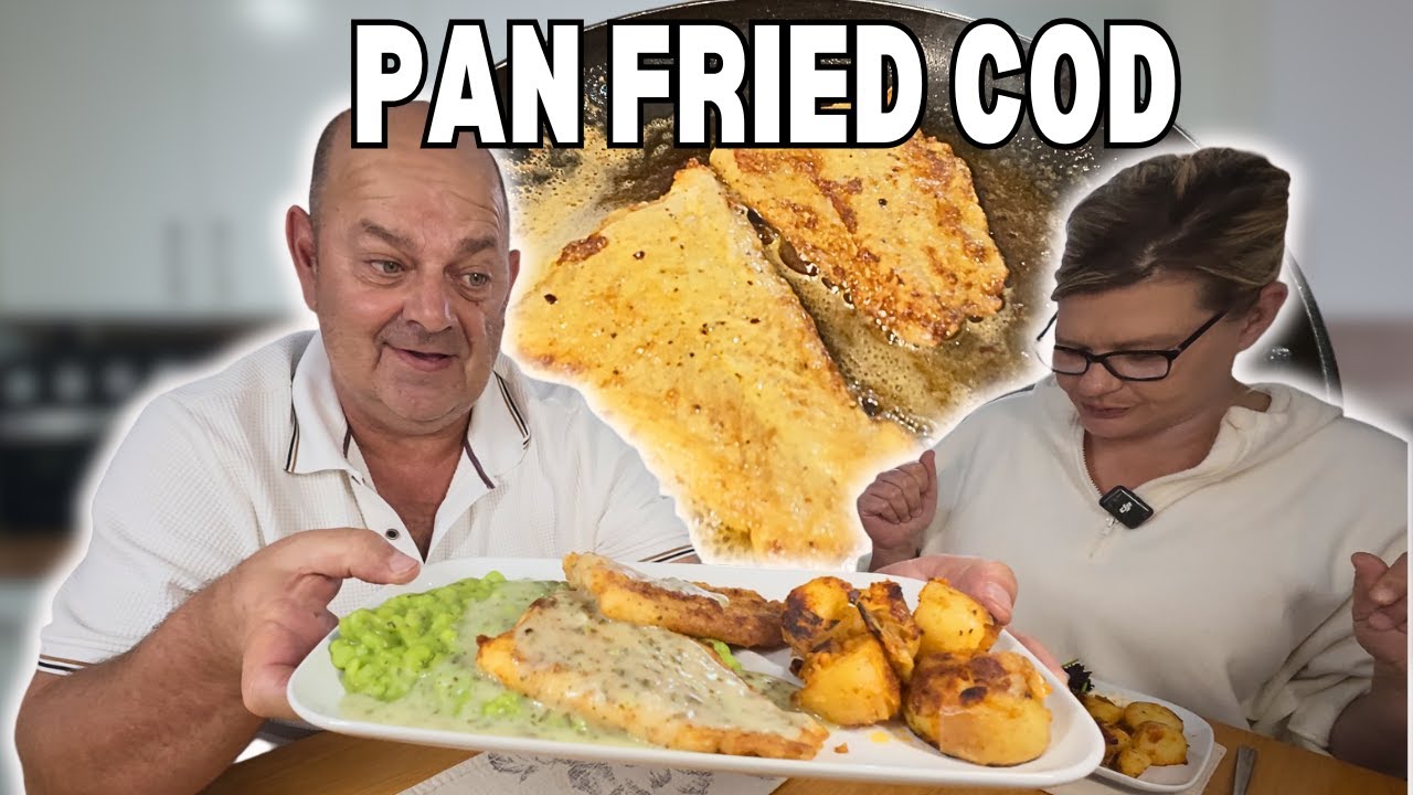 Easy Pan Fried Cod With Minty Peas And Garlic Potatoes!