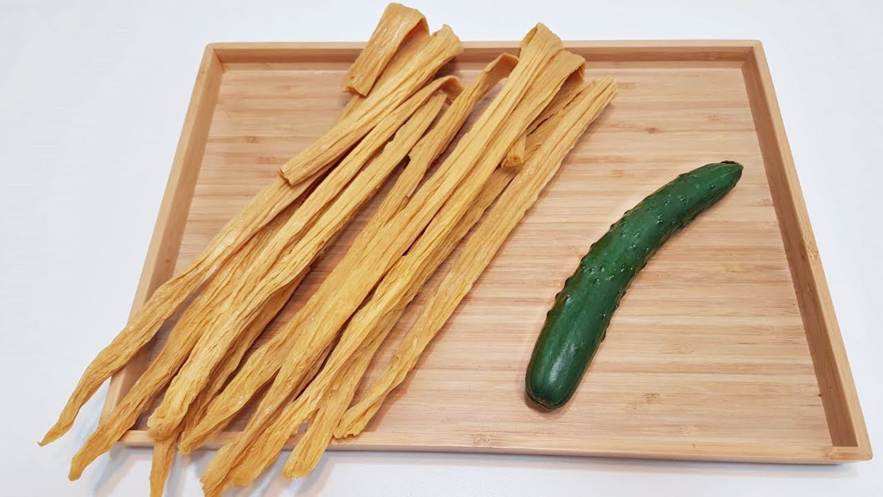 素食家常菜料理│腐竹最好吃的做法，不用炸不用蒸，加1條小黃瓜，營養美味，上桌瞬間被吃光│Vegan Recipe │EP185