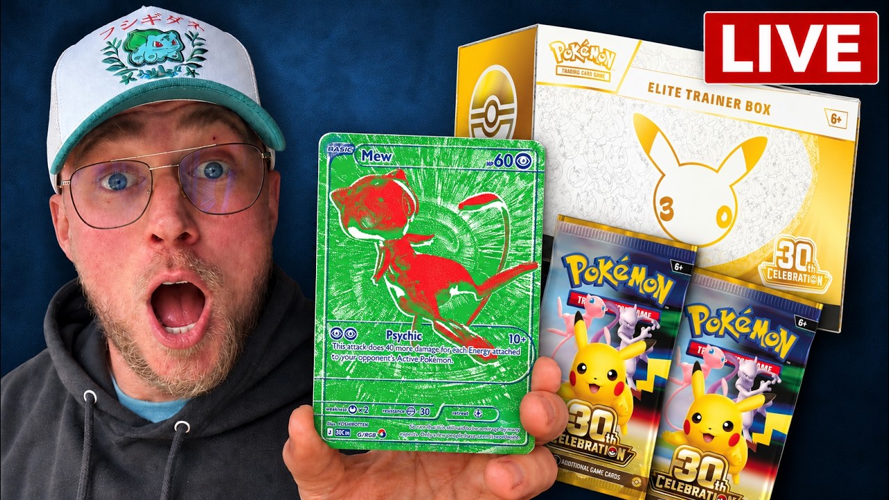 POKEMON 30th - POLOWANIE NA RGB MEW ! (Booster Break na żywo)