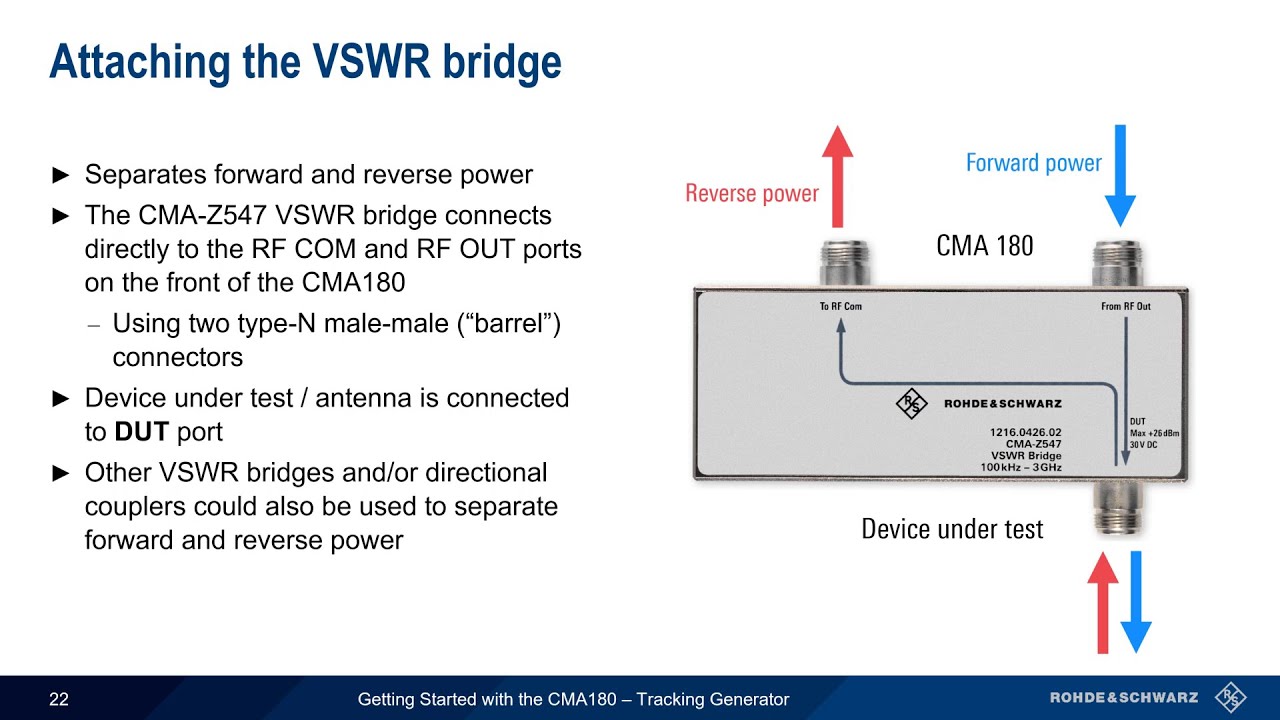 Getting Started with the CMA180 - Tracking Generator