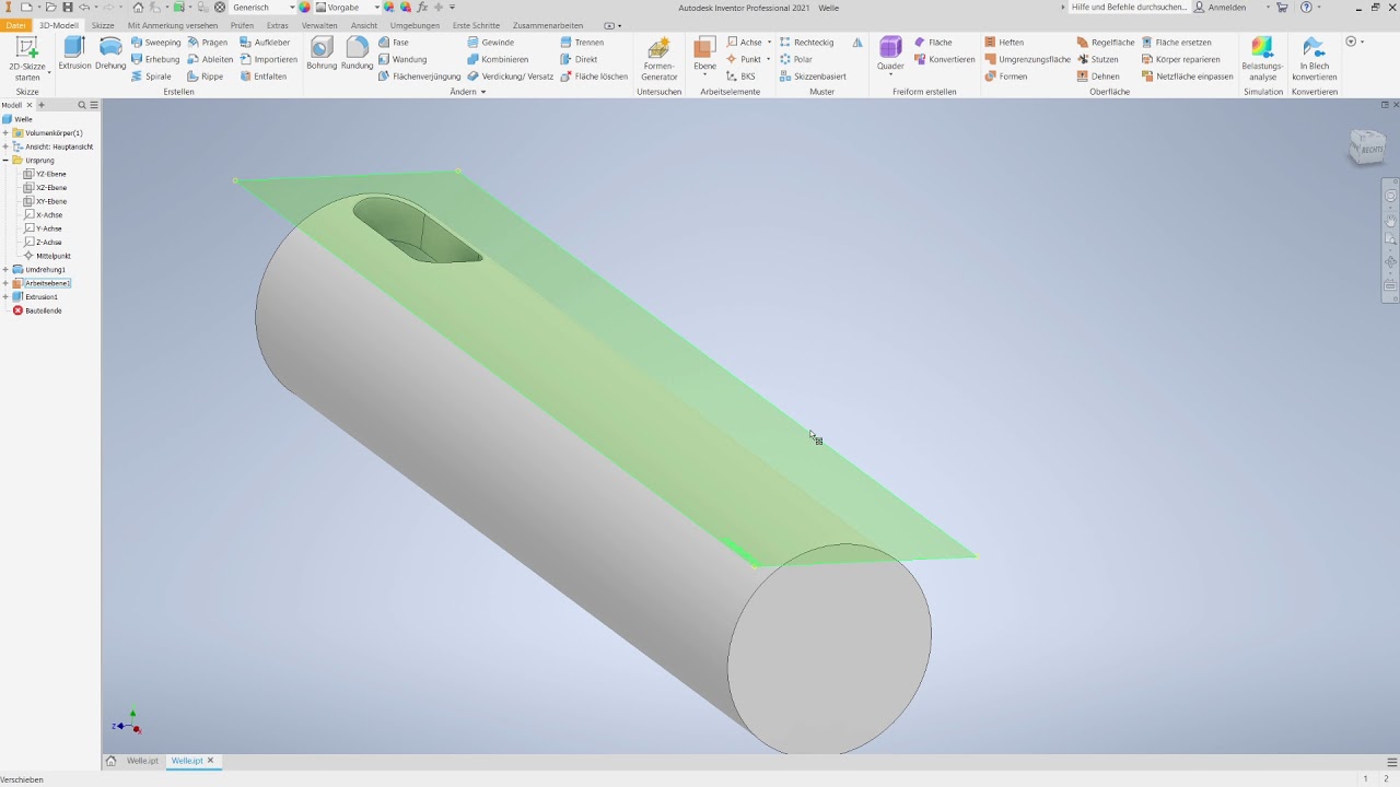 3.5. Welle (Autodesk Inventor 2021)