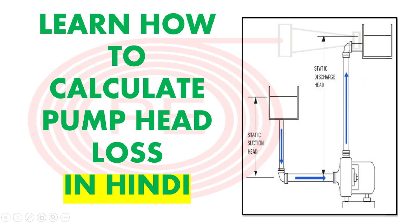 PUMP HEAD LOSS CALCULATION| CENTRIFUGAL PUMPDYNAMIC HEAD CALCULATION| pump pressure drop calculation