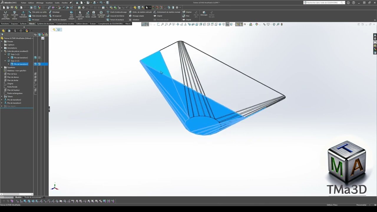 Solidworks : Tôlerie - Trémie ULTIME : Tutoriel détaillé