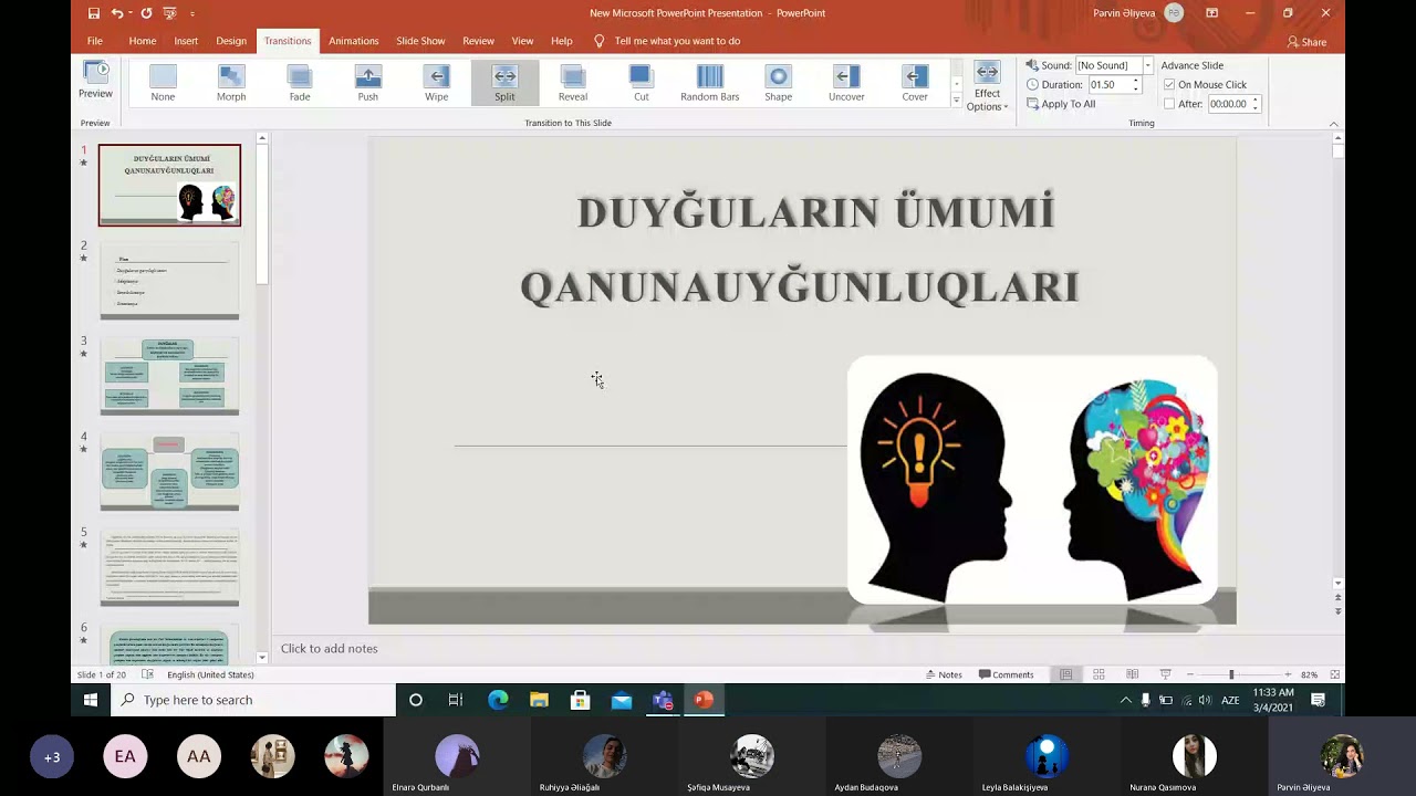 Duyğuların ümumi qanunauyğunluqları (video mühazirə) - Pərvin Əliyeva