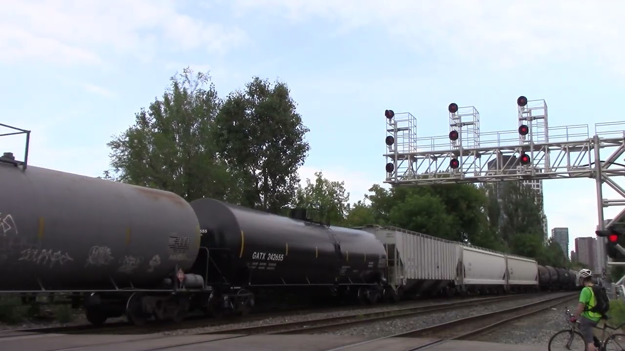 (CPKC) CP 421 with KCS 5016 leading passing Osler