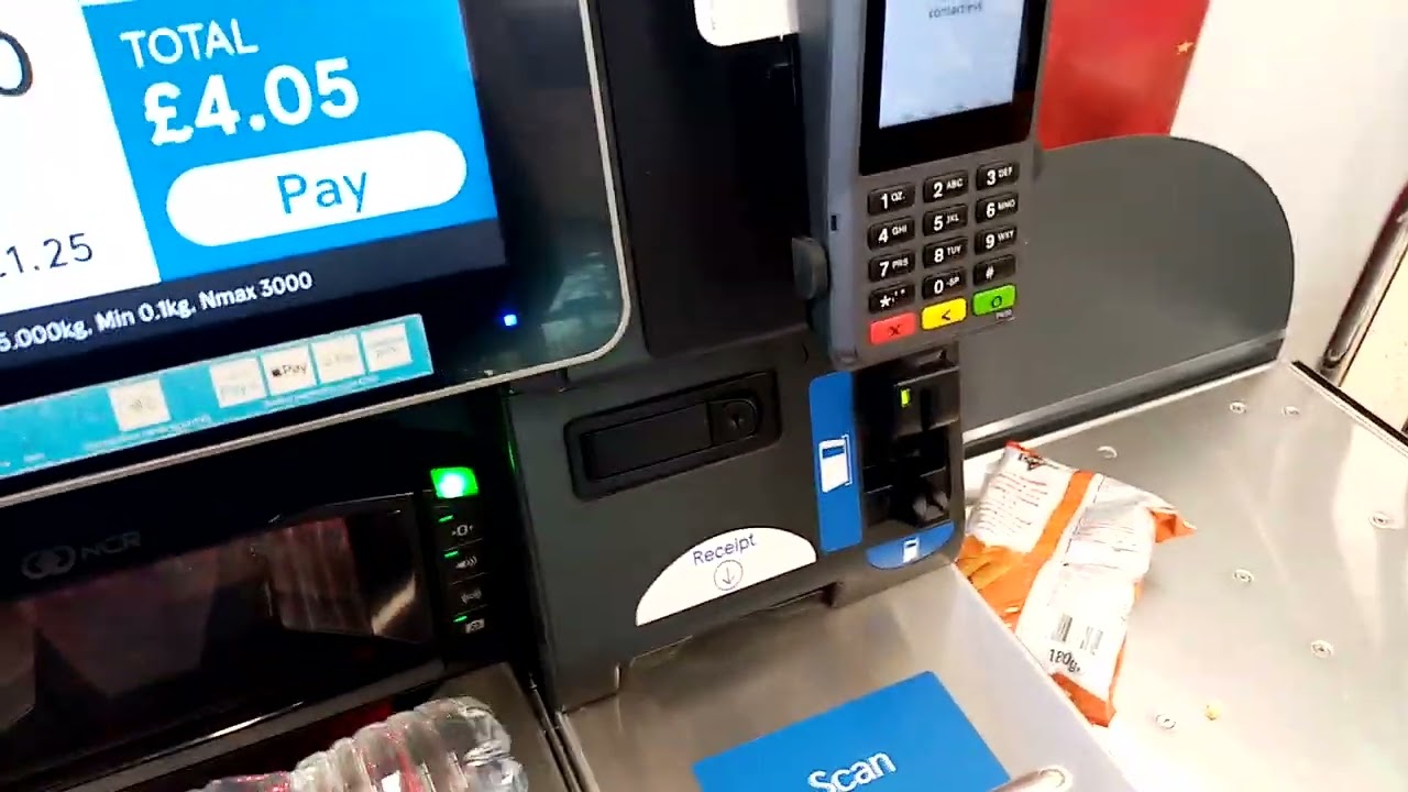 How to Use The large Text at Tesco Self Checkouts