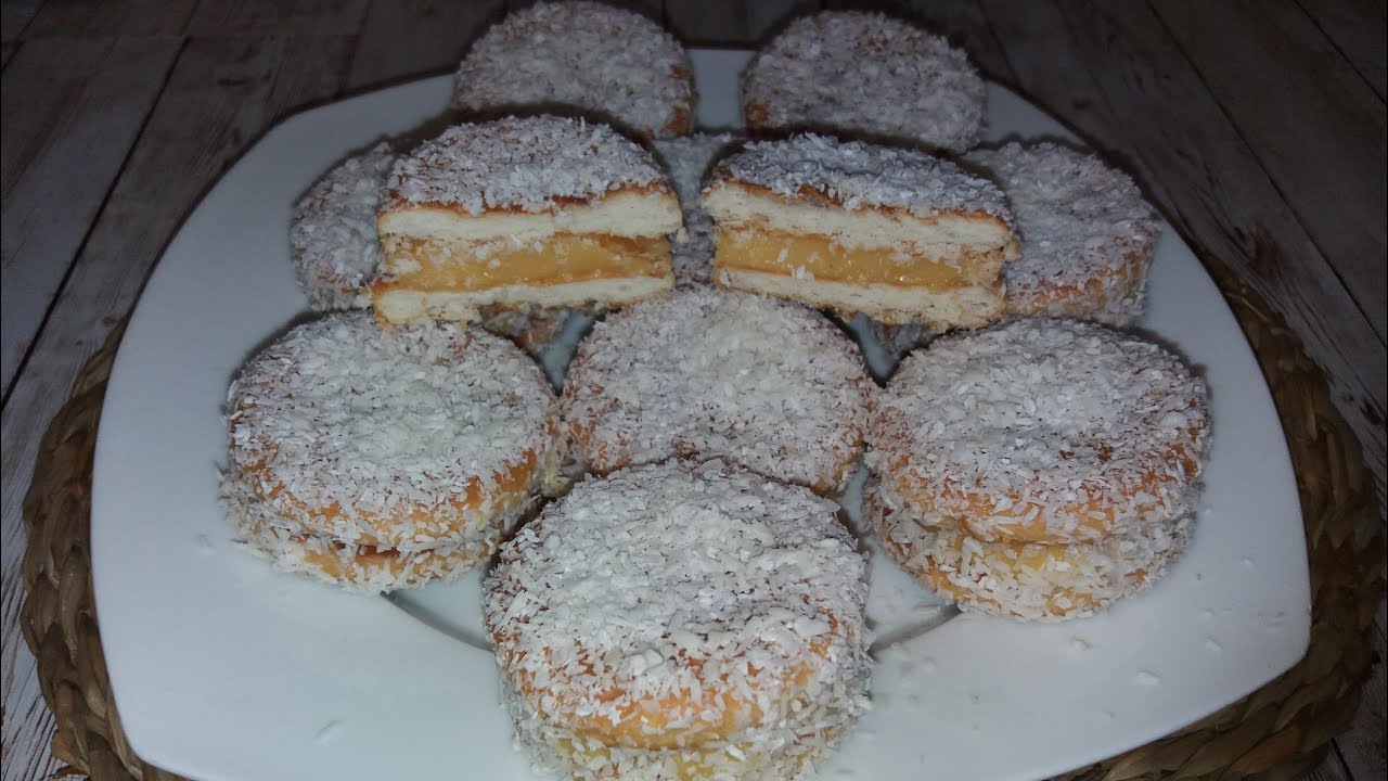 GALLETAS RELLENAS CON CREMA DE COCO (Sin huevo y Sin freír)
