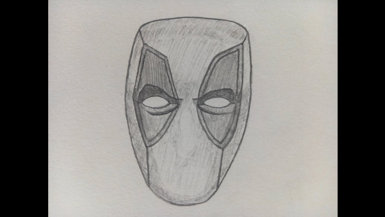 How to Draw Deadpool's Iconic Mask | Marvel | Step-By-Step Pencil Drawing