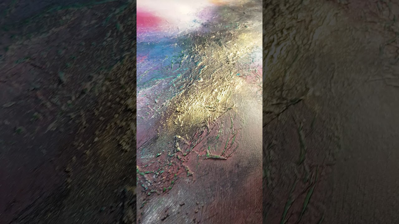 Finishing touches to my Abstract Art