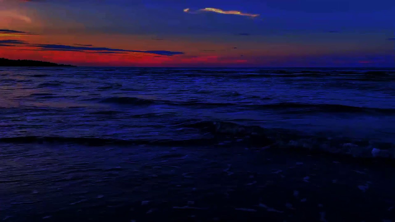 Night Ocean Waves for Insomnia Relief | Peaceful Beach Ambience All Night