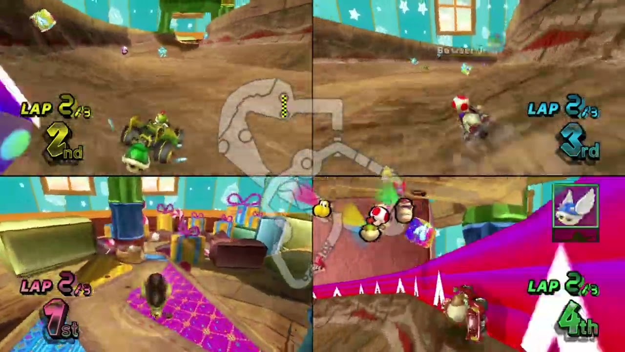 Mario Kart Wii Custom Tracks (History) ✦ 4 Players #724 (3 Tracks) 150cc