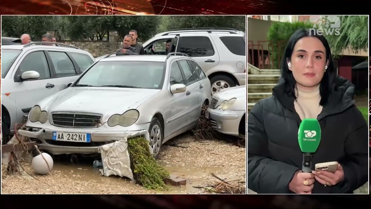 Situatë KAOTIKE në Kurbin, gazetarja tregon LIVE përmbytjet