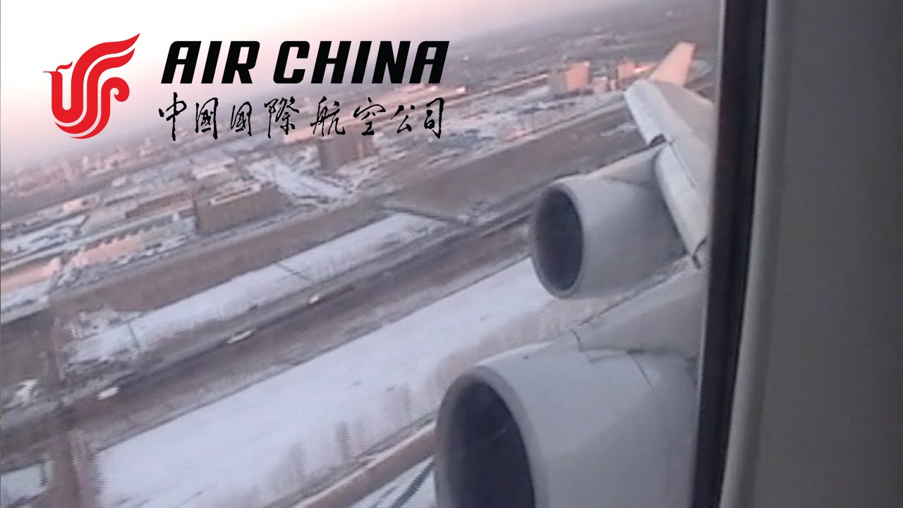 Air China 747-400 Takeoff at Beijing (PEK)