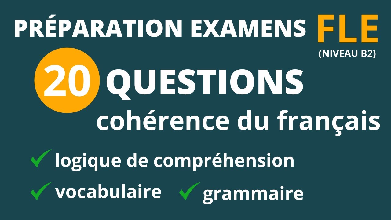 Préparation examens FLE : logique de compréhension, grammaire, vocabulaire
