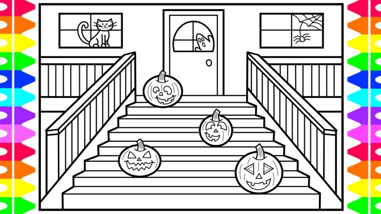 HAPPY HALLOWEEN 🎃🖤How to Draw Pumpkins for Kids 🎃🖤🧡Pumpkin Drawing and Coloring Pages for Kids