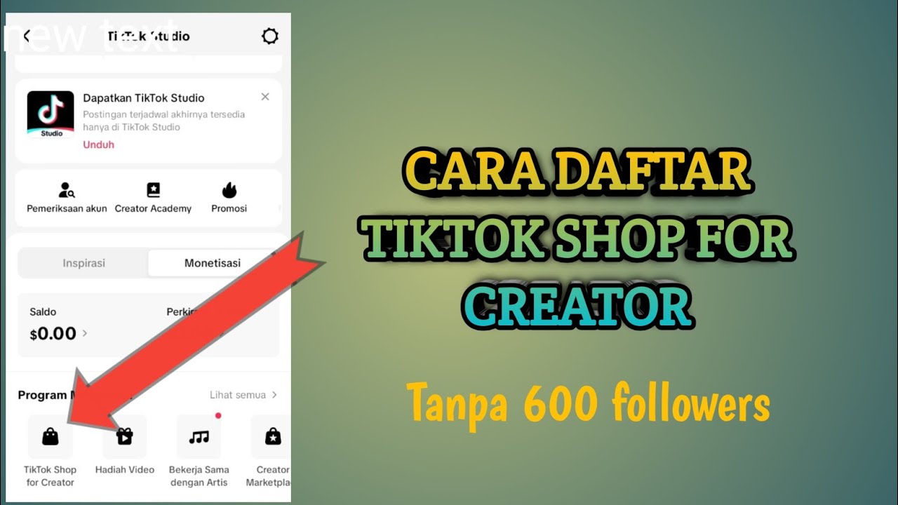 Cara Daftar Tiktok Shop For Creator