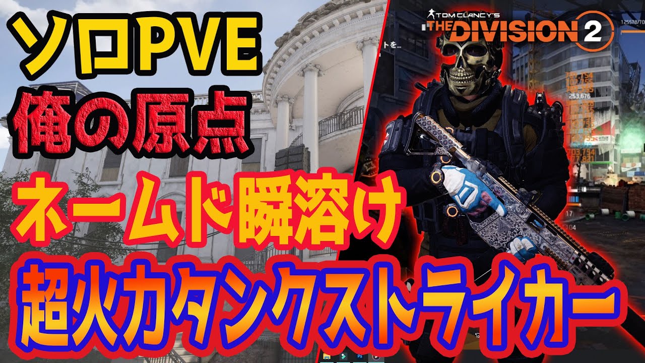 【ディビジョン2】やっぱり俺はコレが好きだ！超火力のソロガン凸タンクビルドで一網打尽