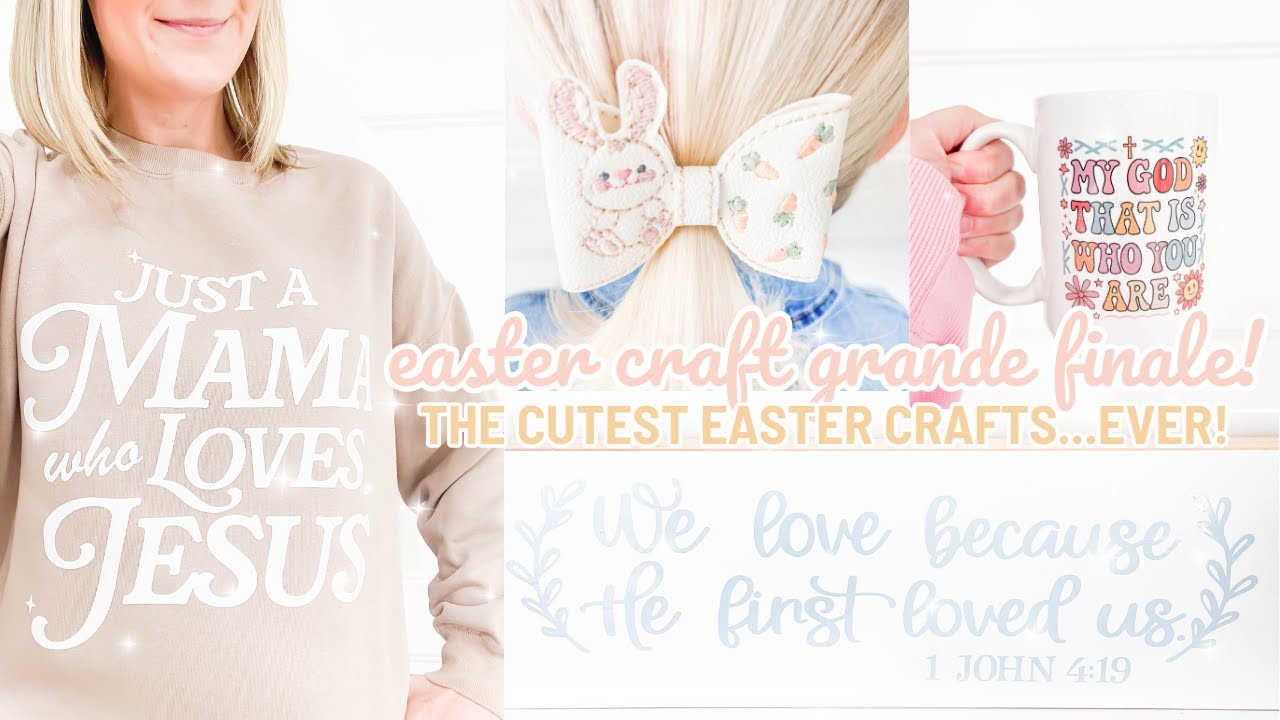 Even More Easter Craft Inspiration! | Making Easter Crafts with My Cricut + Machine Embroidery