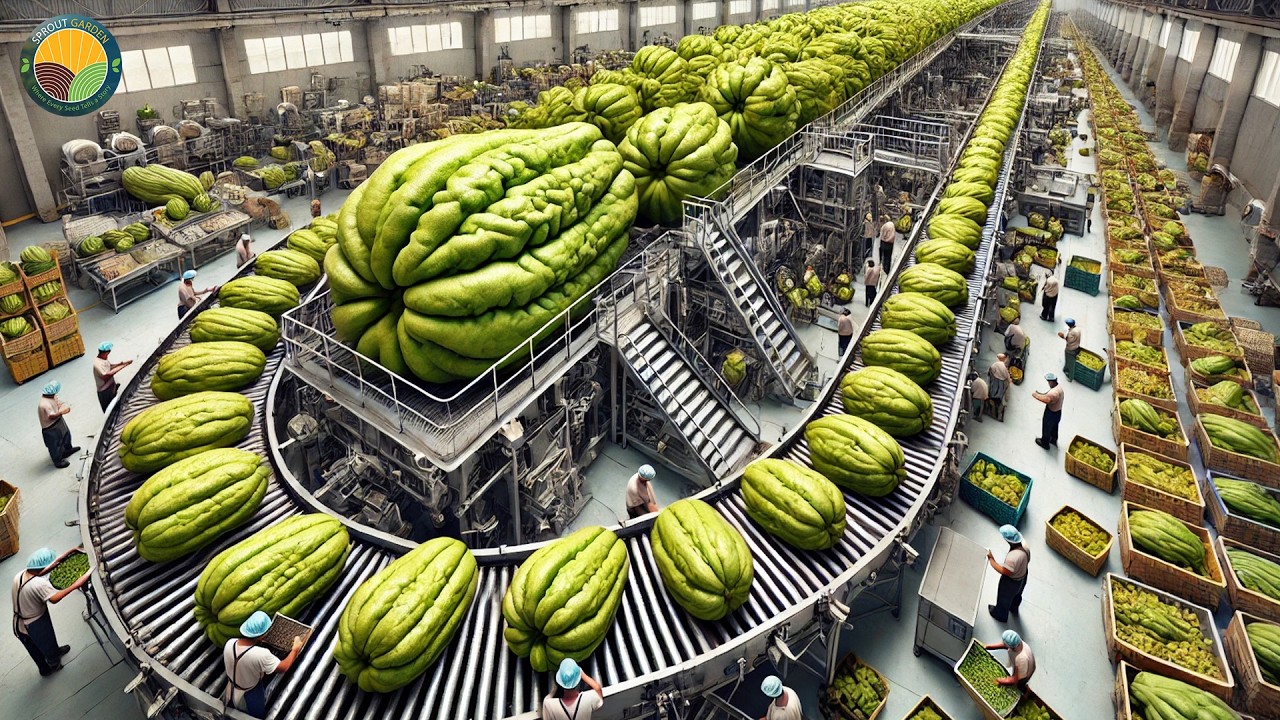 Как фермеры собирают миллионы чайот — завод по переработке чайот | Документальный фильм о сельско...