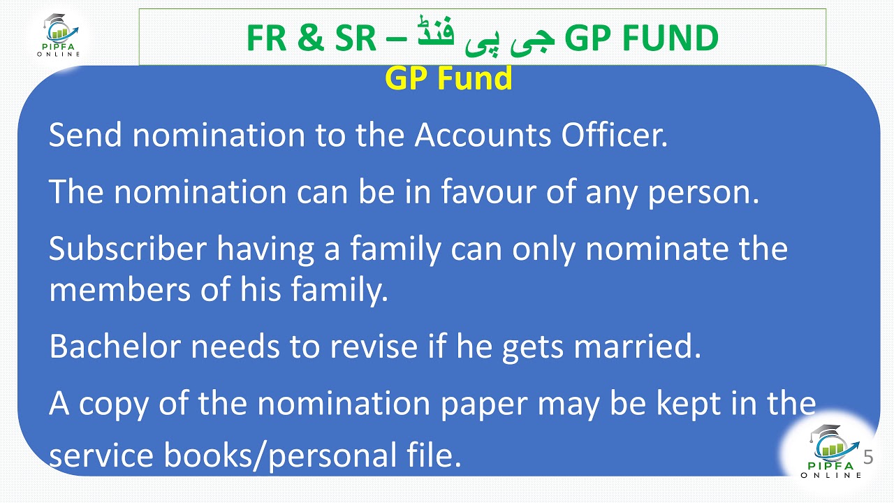 PIPFA Online General Provident Fund