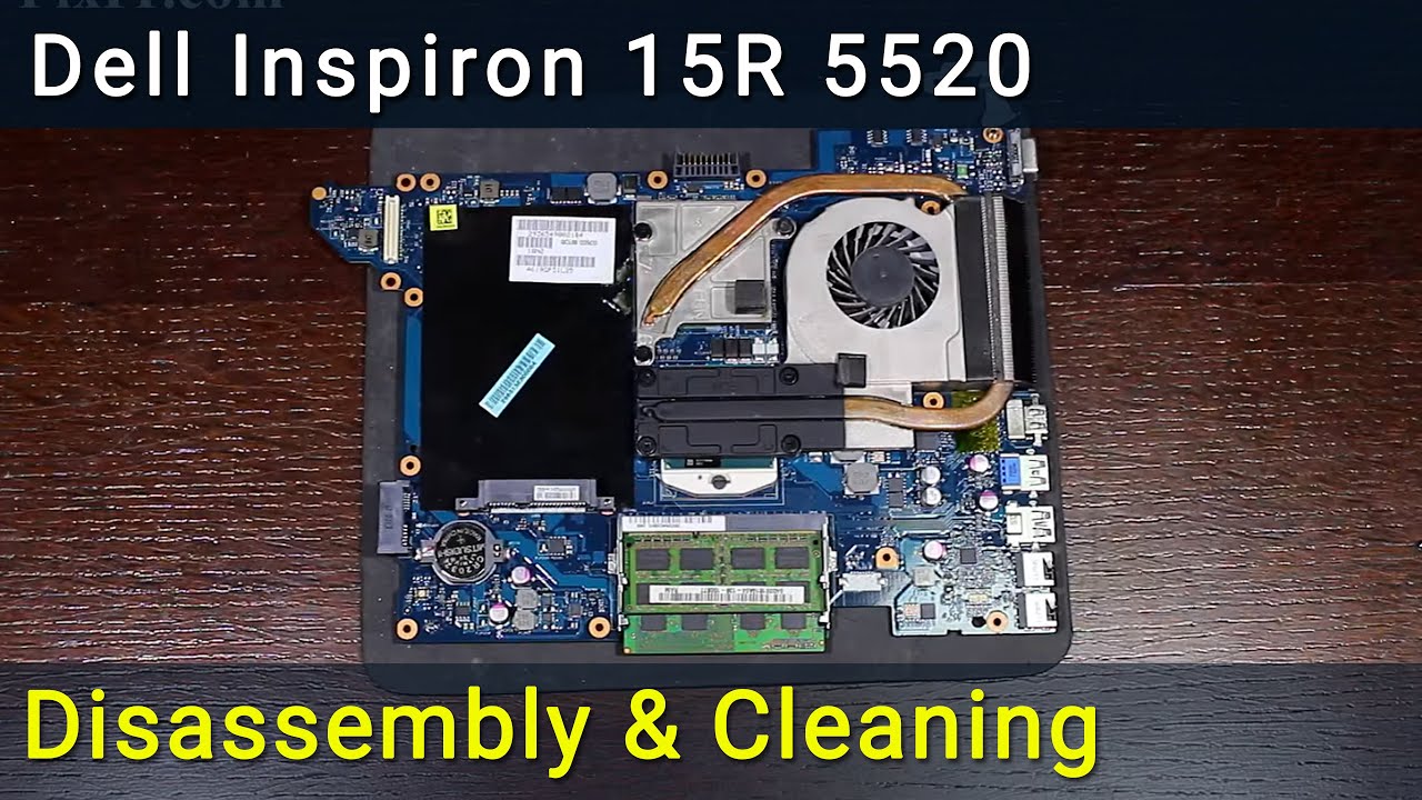 Dell Inspiron 15R 5520 (7520) Разборка, чистка вентилятора от пыли и замена термопасты