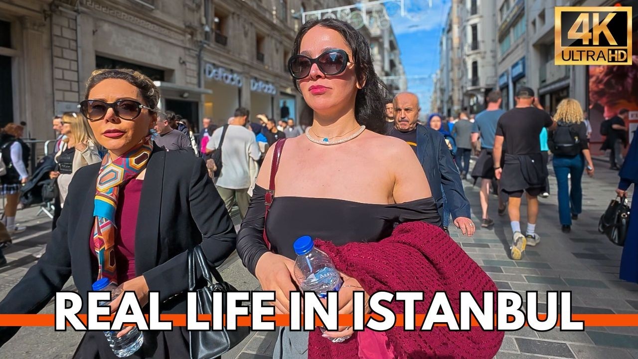 Istanbul Turkey 2025: Istiklal Street City Center 4K Walking Tour | Real Life & People