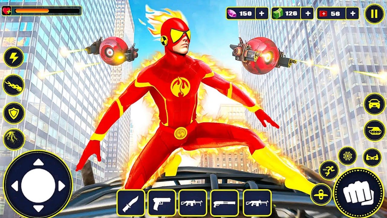Flying Police Fire Hero: Gangster Crime City Part 5 - Android Gameplay