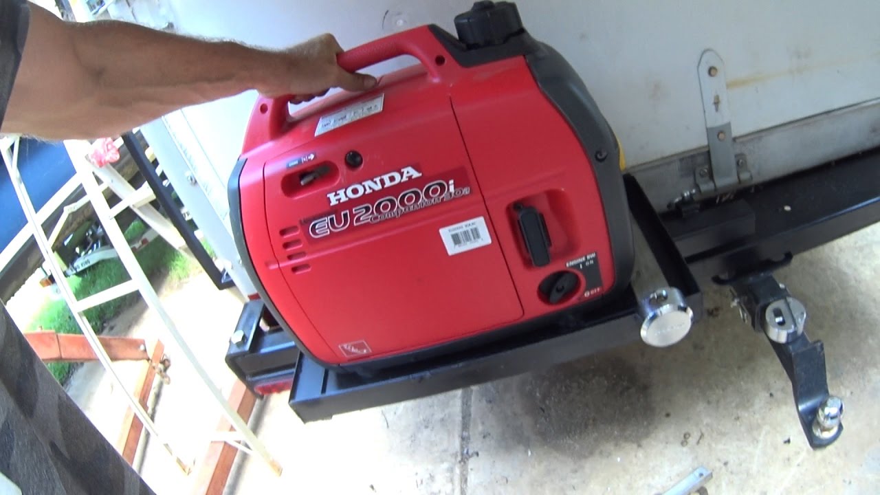 Box Truck Camper 94 - DIY Secure Honda Generator EU2000 Lock