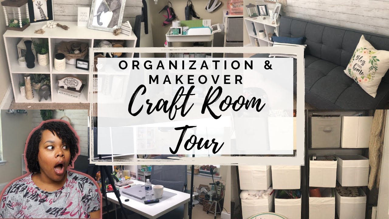 CRAFT ROOM MAKEOVER & TOUR! | CRAFT ROOM ORGANIZATION & STORAGE | Cleaning Motivation