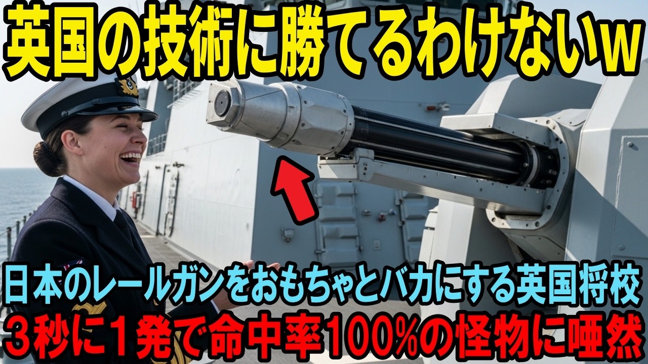 「雨に濡れたら終わりじゃんw」日本製レールガンを馬鹿にした英国将校、次の瞬間艦隊が絶句した光景【海外の反応】