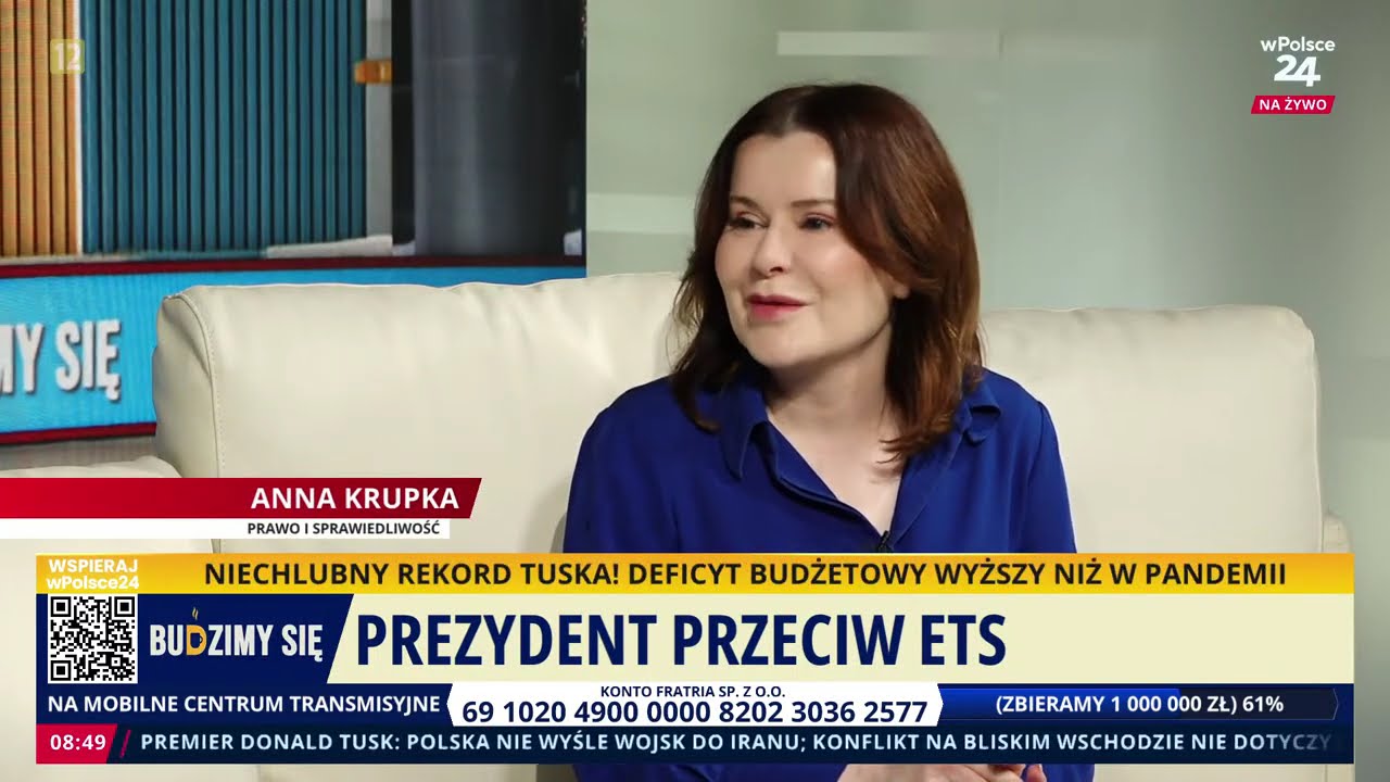 Tusk drenuje kasę Państwa. Anna Krupka. Budzimy się