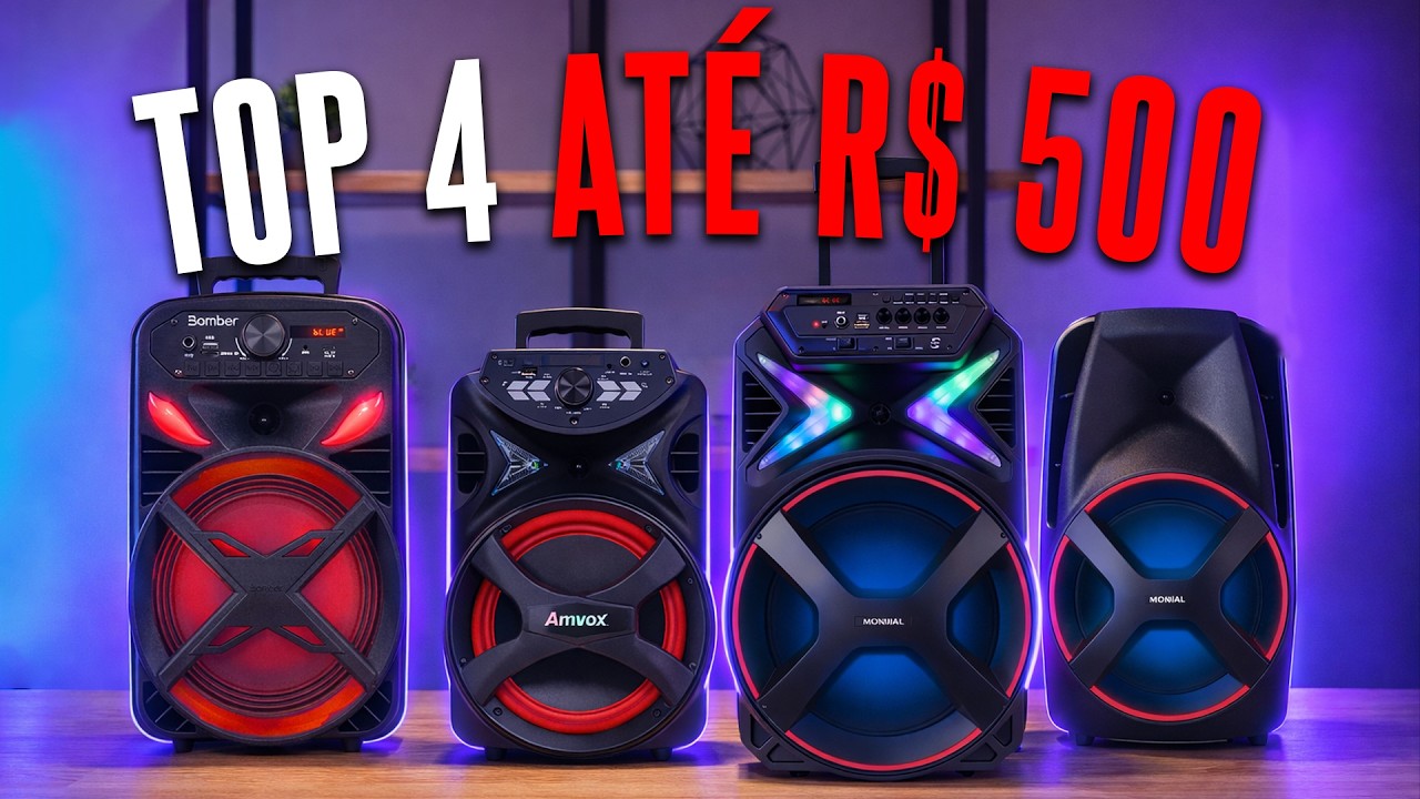 Top 4 Caixas de Som Bluetooth Até R$ 500 | Qual a Melhor Caixa de Som Bluetooth Boa e Barata?