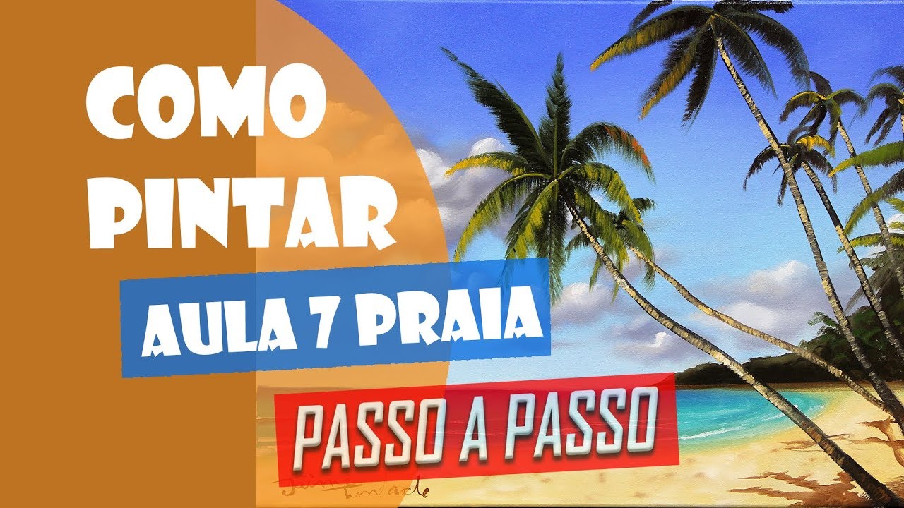 Como Pintar: Paisagem #7 Praia (Passo a Passo)