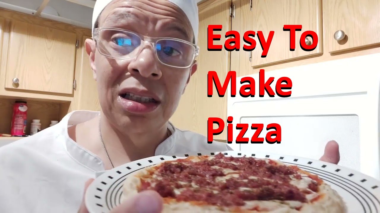 Making & Cooking Corned Beef Cheese Pizza & Mango Smoothie (18 minutes)