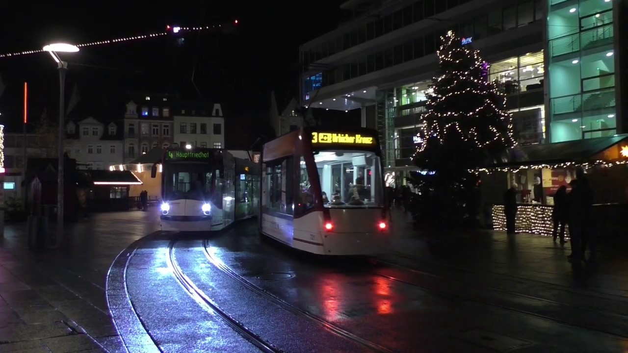 Straßenbahnen in Erfurt im Dezember 2019