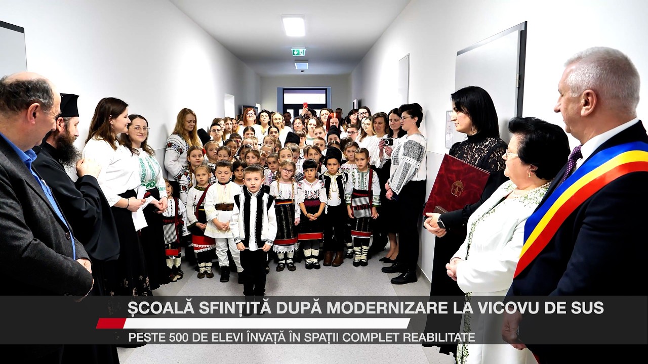 Școală sfințită după modernizare la Vicovu de Sus