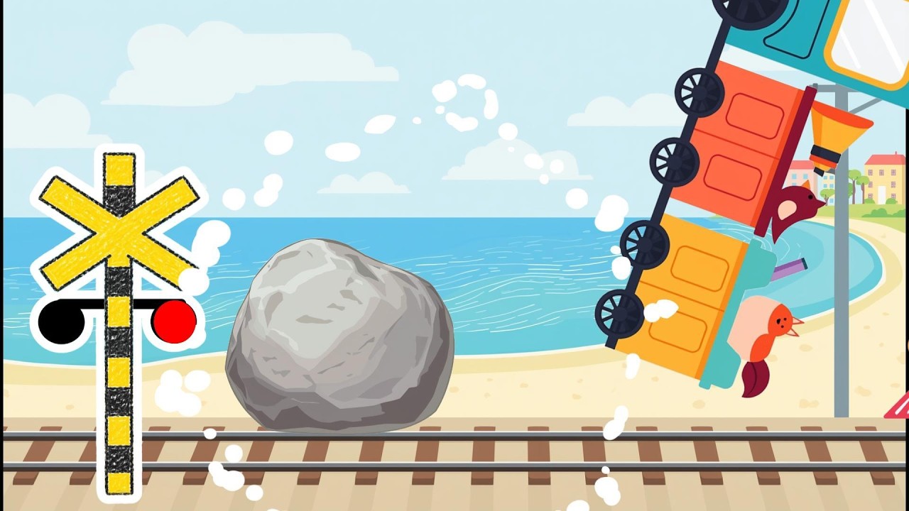 Small train vs big train on the tracks