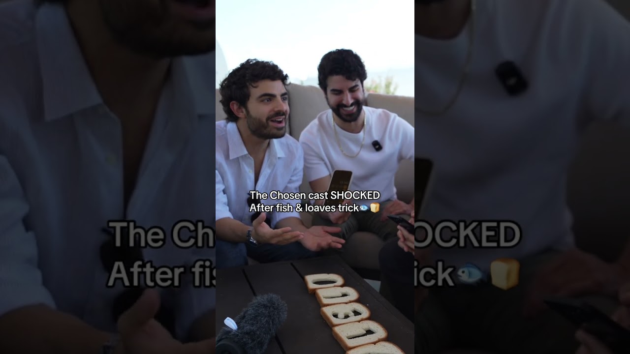 @TheChosenSeries cast SHOCKED after bread & fish trick 🐠 🍞 