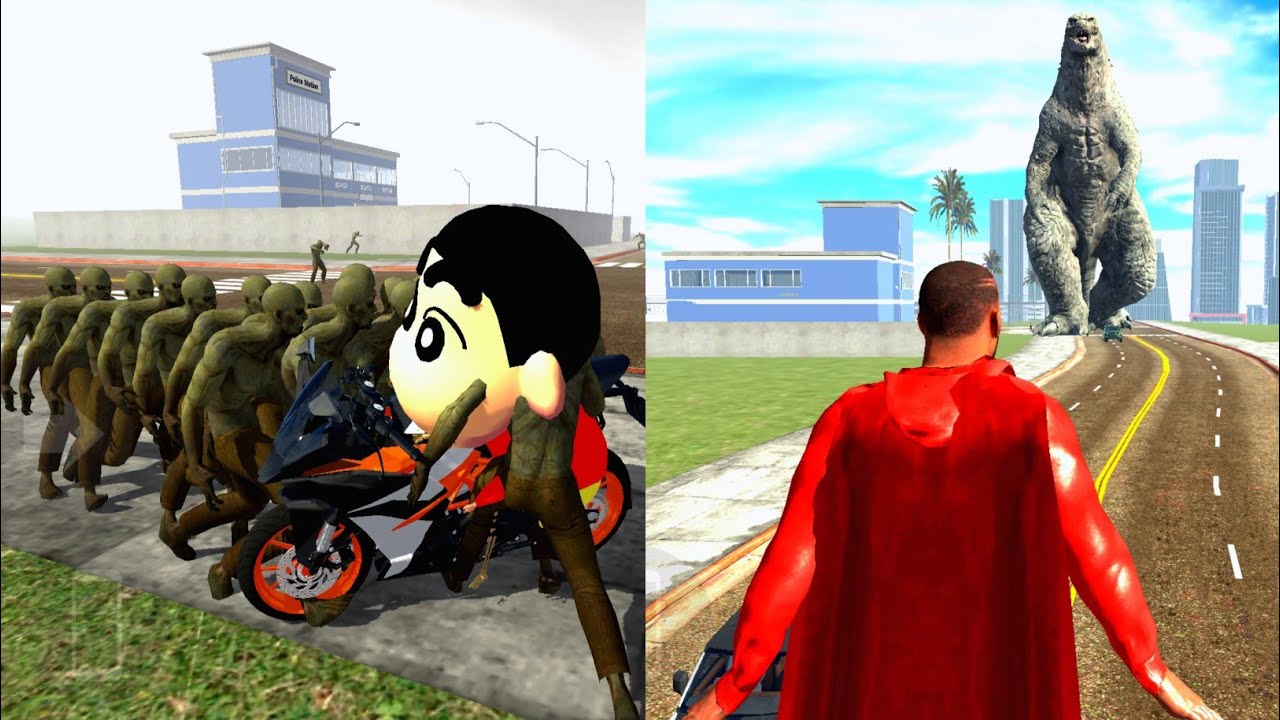 🧟Zombies And Godzilla Attacked Our 🌆City Together | Indian Bikes Driving 3D 