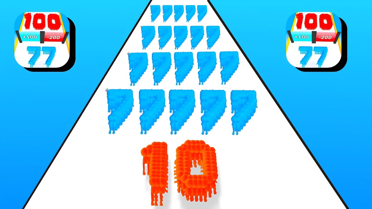 Count Number Run 3D ( Crowd ) - Max Level ( Math games , Freeplay )