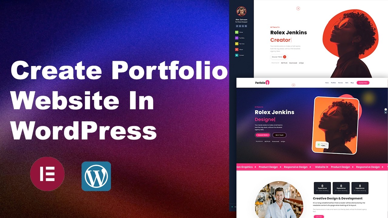 Create Free Personal Portfolio Website in WordPress with Elementor
