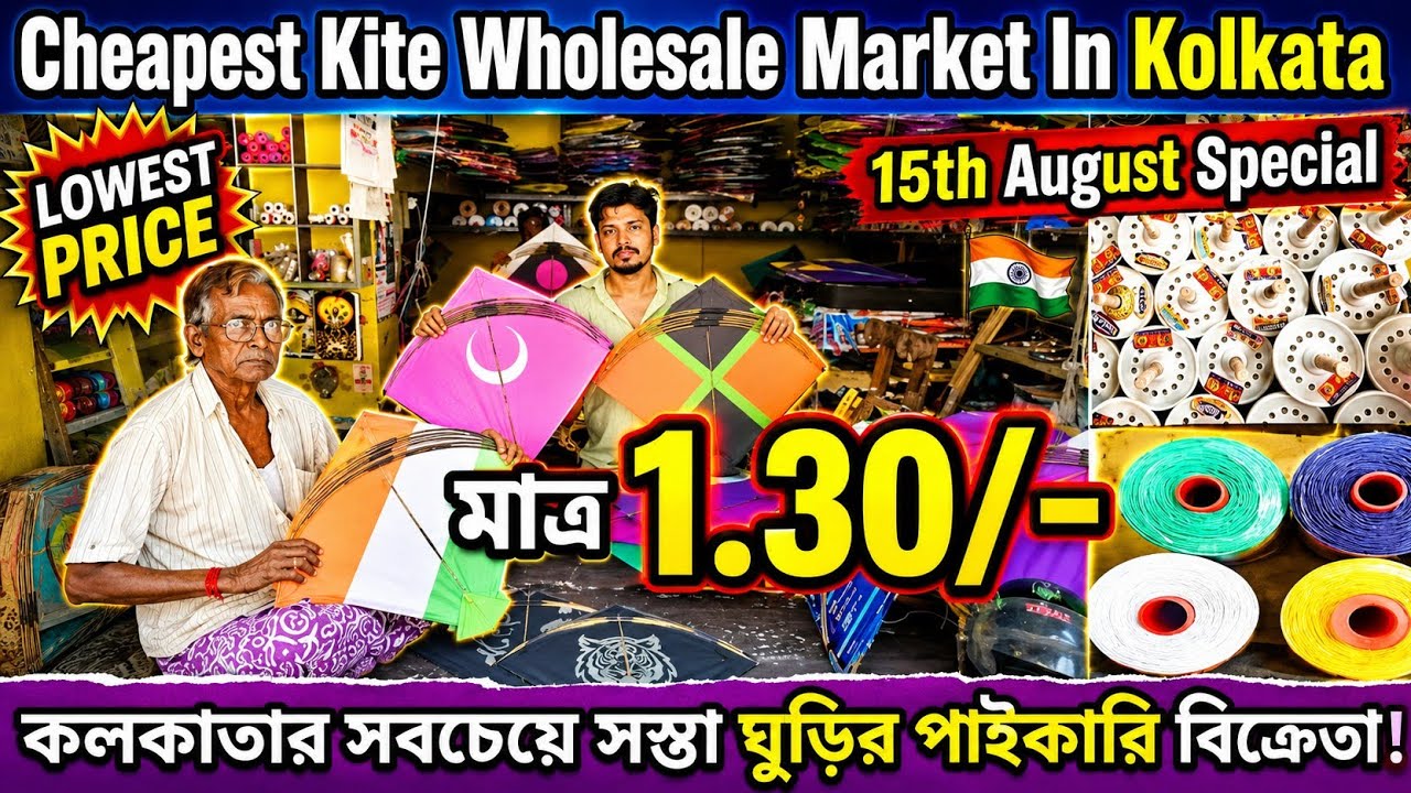 Wholesale Kite Shop In Kolkata 😱 Sealdah Kite Wholesale Market 🔥 কলকাতার ঘুড়ির পাইকারি দোকান 🤯
