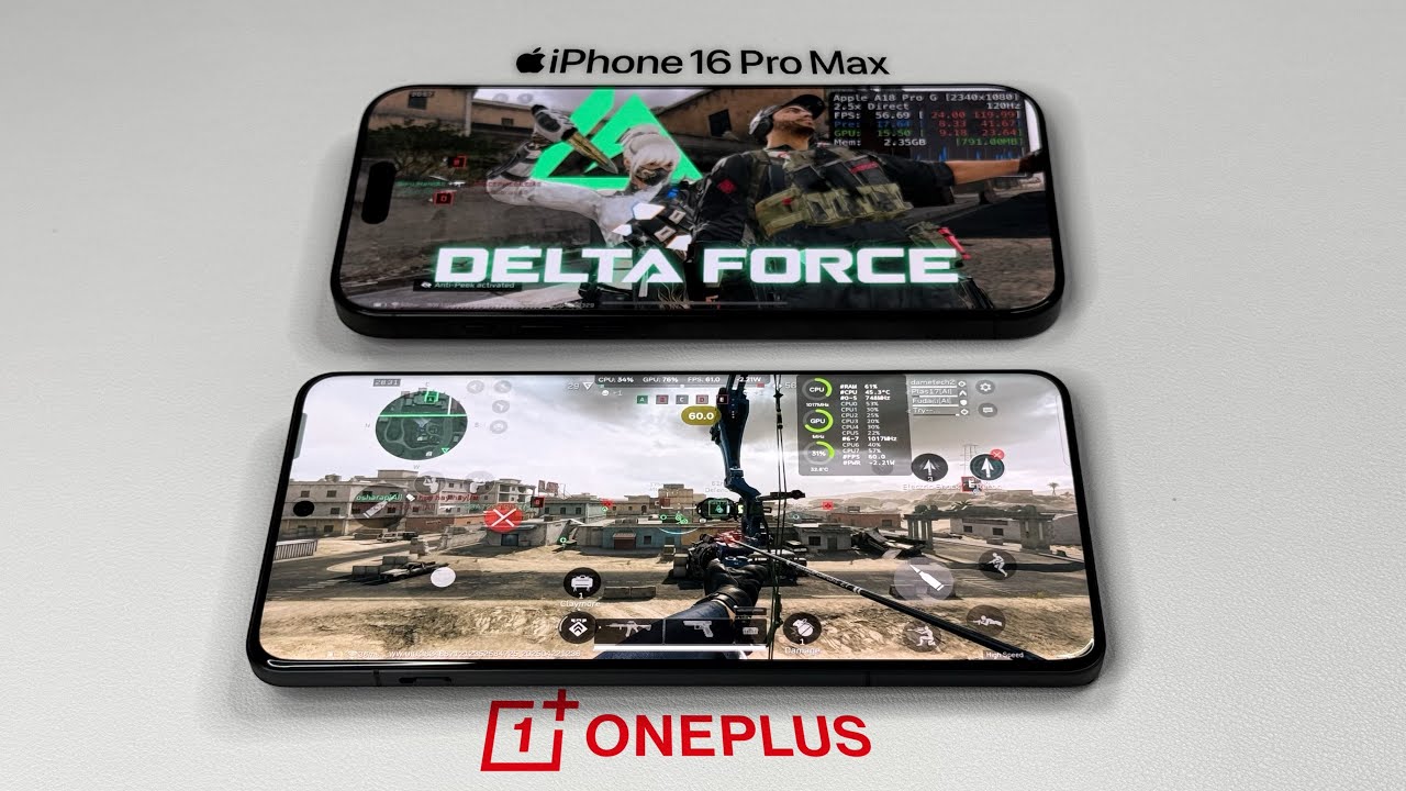 Delta Force Mobile: OnePlus 13 vs iPhone 16 Pro Max. Snapdragon 8 Elite vs A18 Pro | Android vs iOS