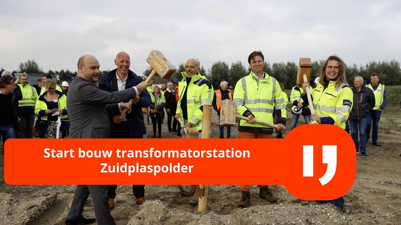 Starthandeling bouw nieuw Hoogspanningsstation Zuidplaspolder in Zevenhuizen
