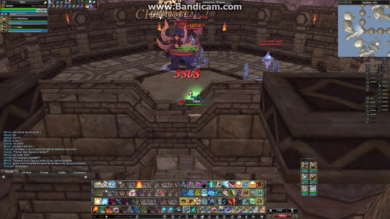 Rappelz 9.5 Master breeder / Bestiaire Devildom solo boss Kleinkacmo no buff (Trailer)