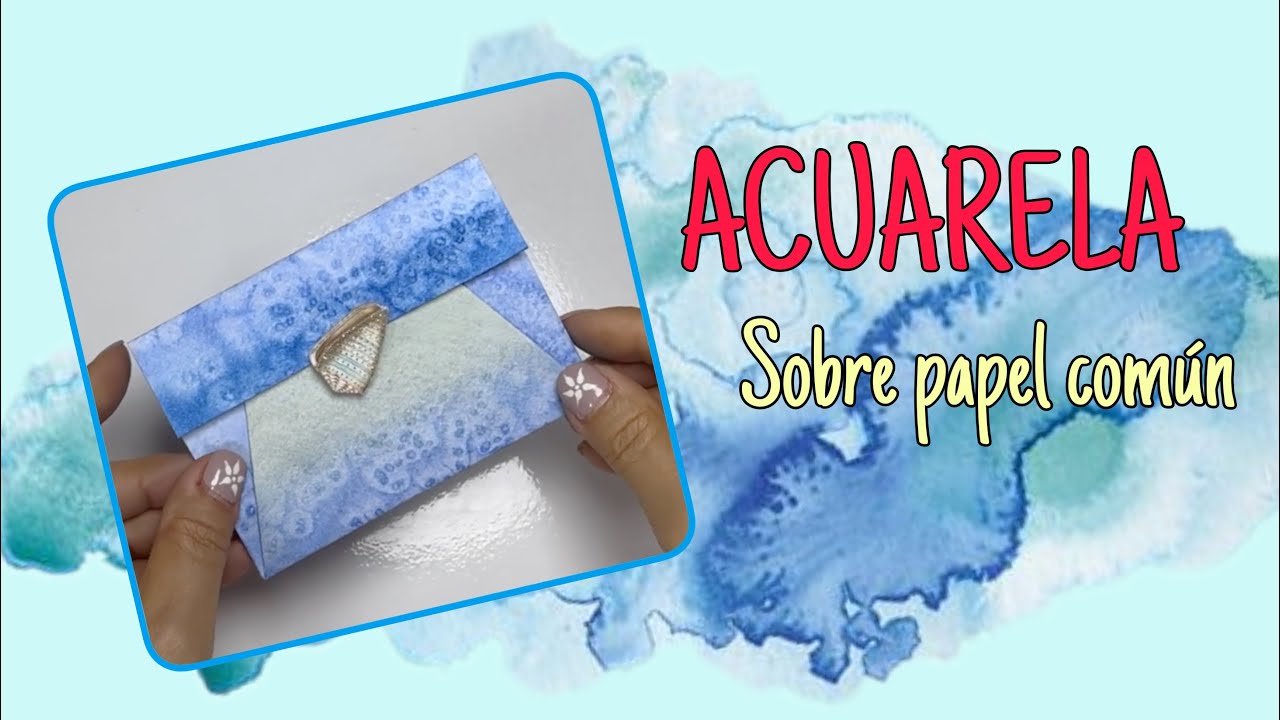 Pinte con Acuarela y Sal para hacer Lluvia de Sobres/Watercolor and Salt to make Envelope Rain