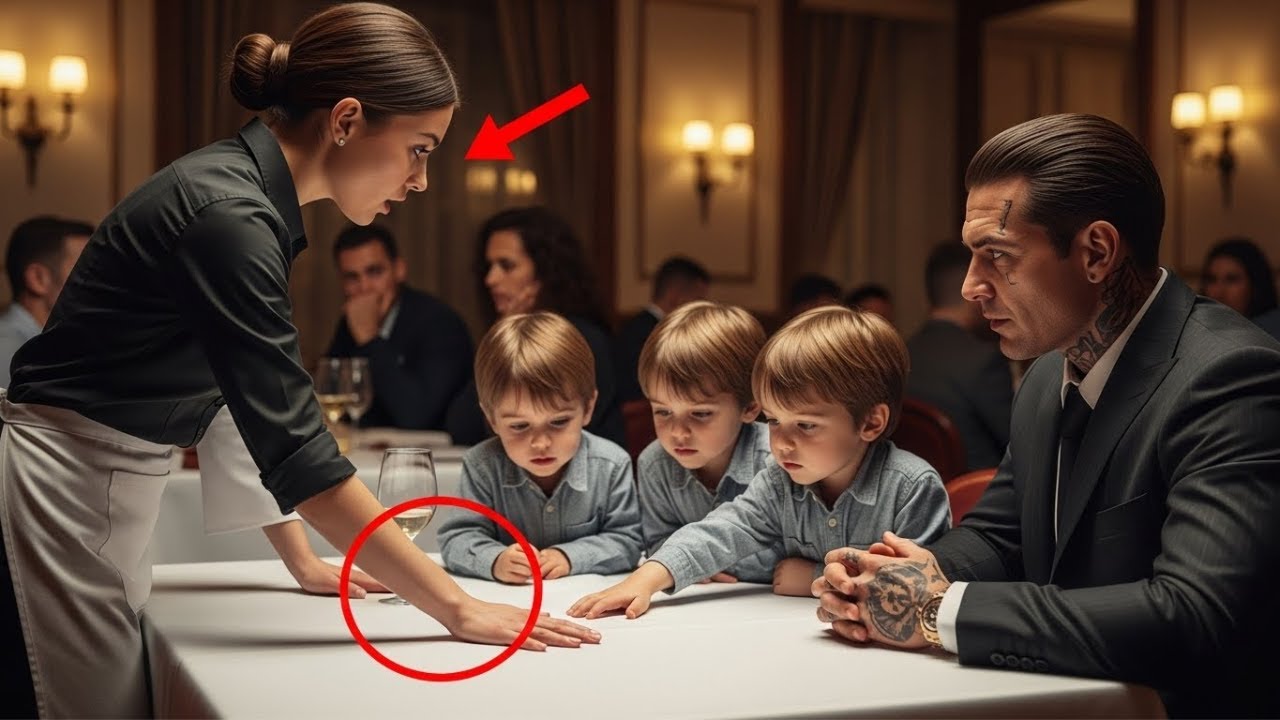 A Mafia Boss's Triplets Couldn't hear — Until The Waitress Did This One Move