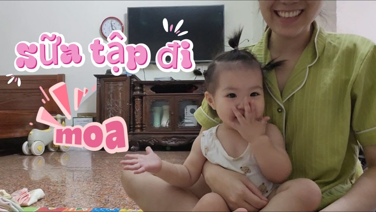 Cô ấy mới tập đi nhưng cô ấy lười :))) | Baby Trà Sữa