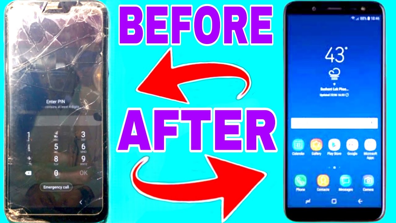 Samsung Galaxy J6 Plus Cracked Display Screen Panal Replacement With Proper Setting #Solution